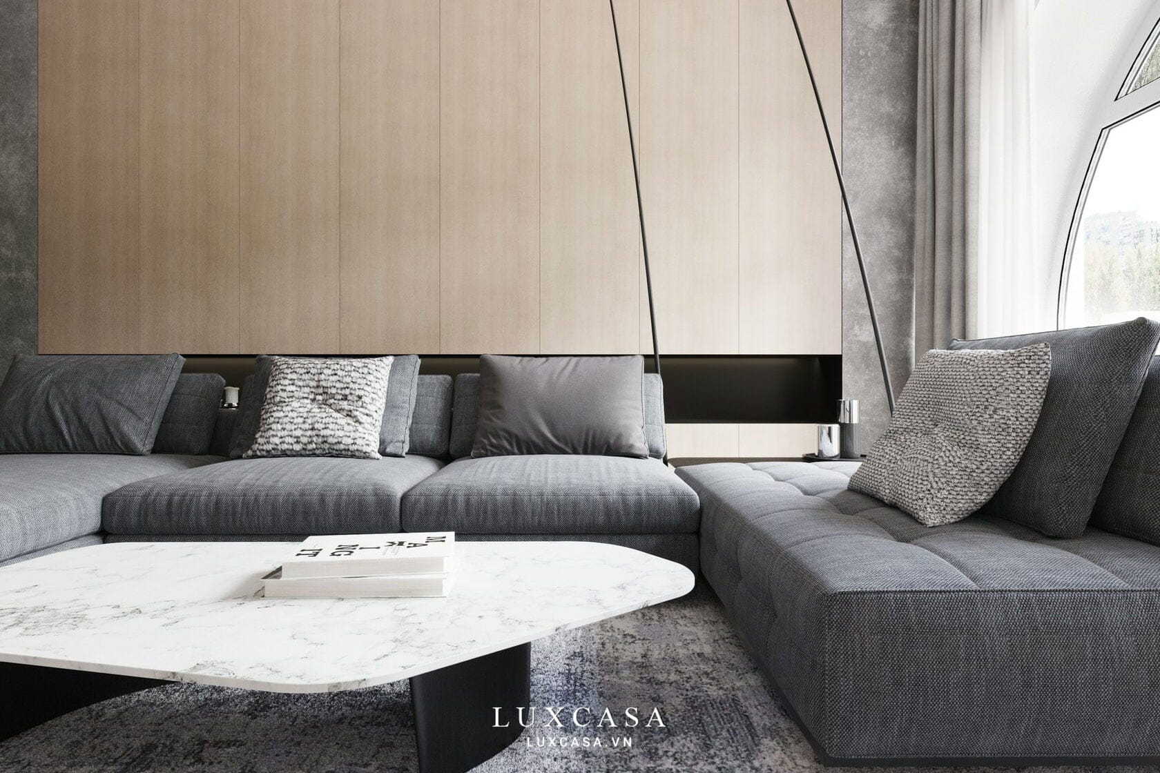 Góc trái phòng khách nhà anh Trường