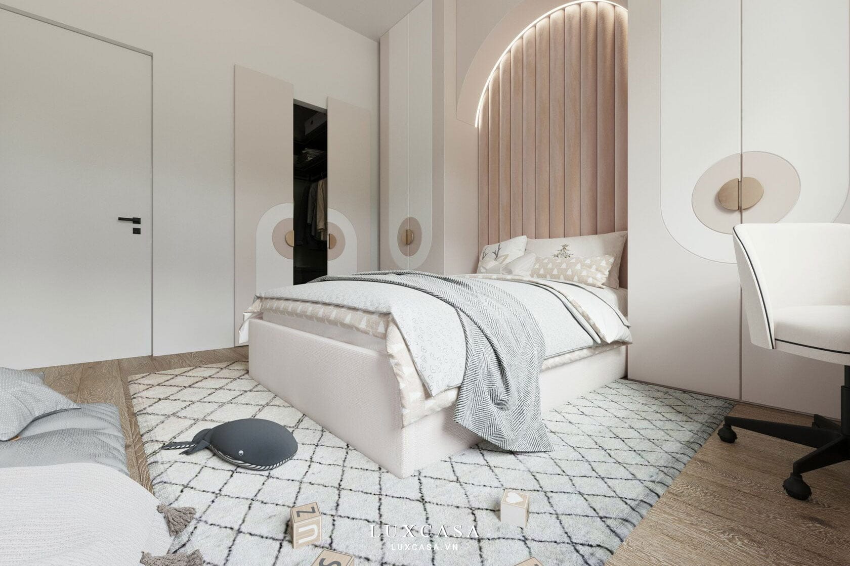 Góc trái phòng ngủ bé gái