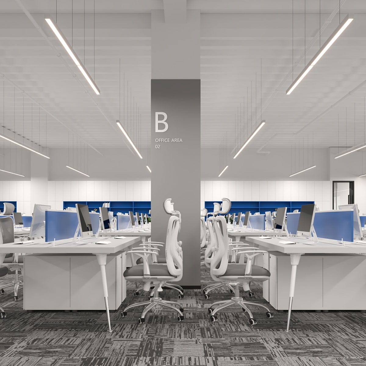 Không gian mở, phòng làm việc nhân viên