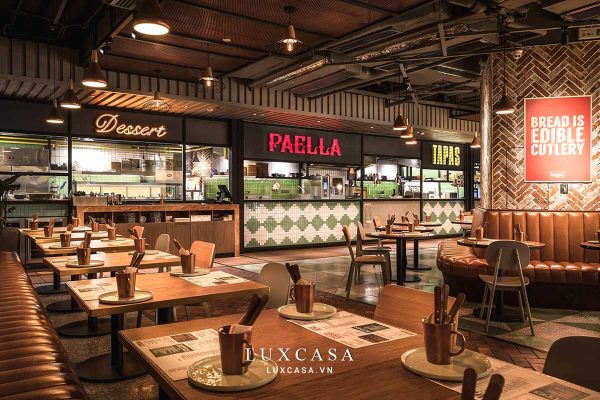 Thiết kế nội thất nhà hàng cao cấp mixed buffet