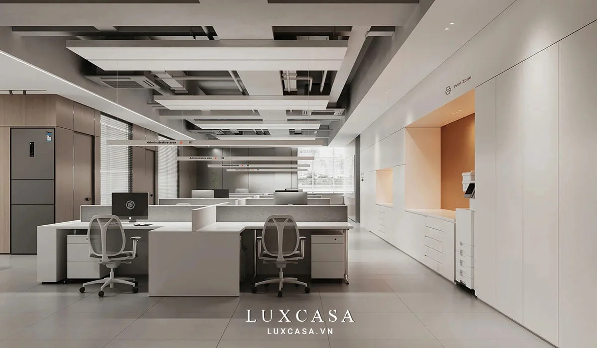 Thiết kế nội thất văn phòng phong cách tối giản