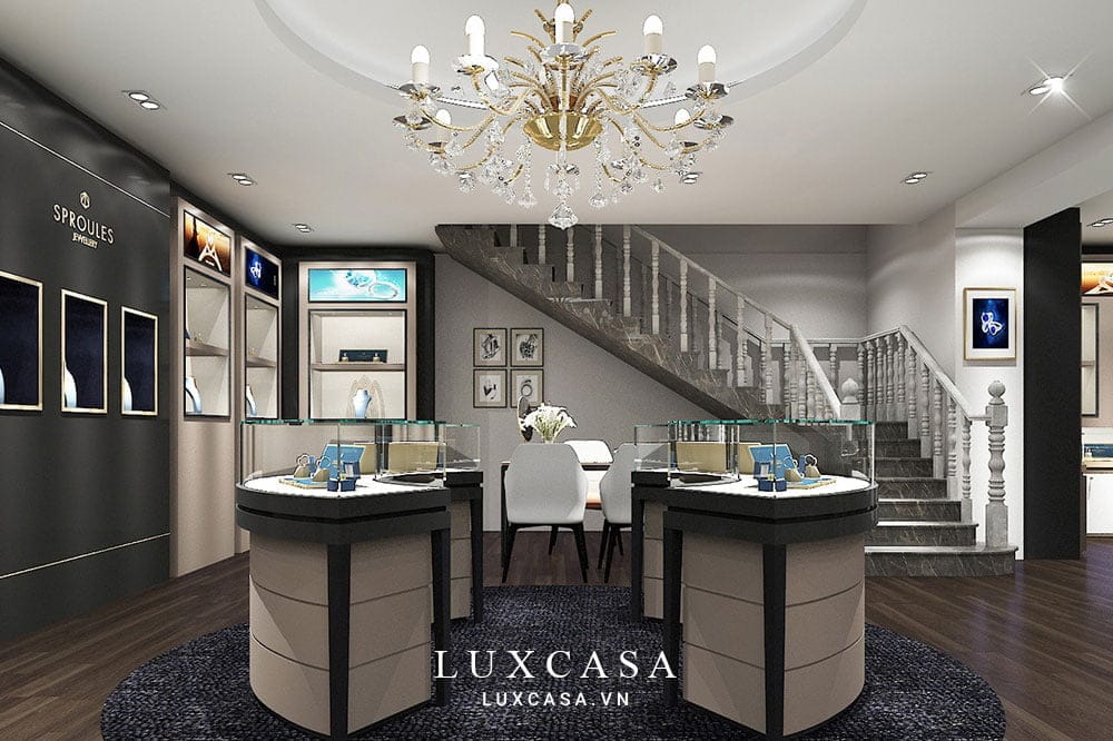 Không gian trưng bày của hàng đá quý Infinity