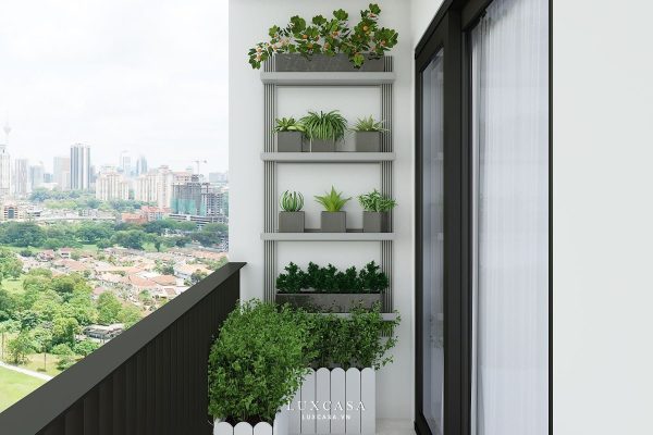 Khu vực ban công chung cư Tân cổ điển