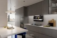 Khu vực bếp chung cư hiện đại thông minh