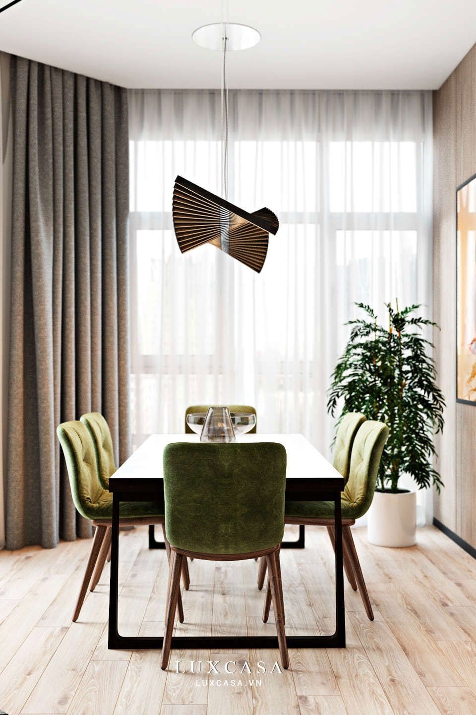 Thiết kế nội thất chung cư 3PN hiện đại 4 Khu vực bàn ăn chung cưu 3PN