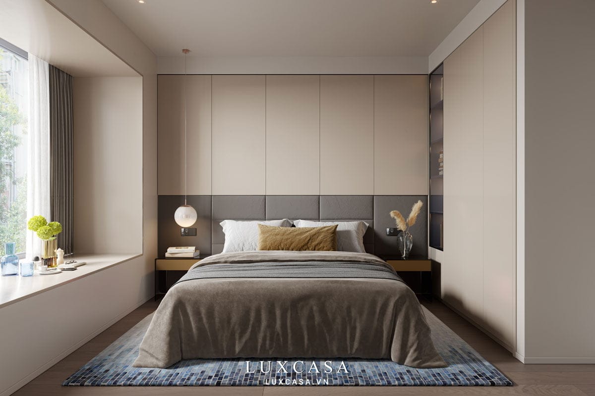 Khu vực phòng ngủ chung cư hiện đại thông minh