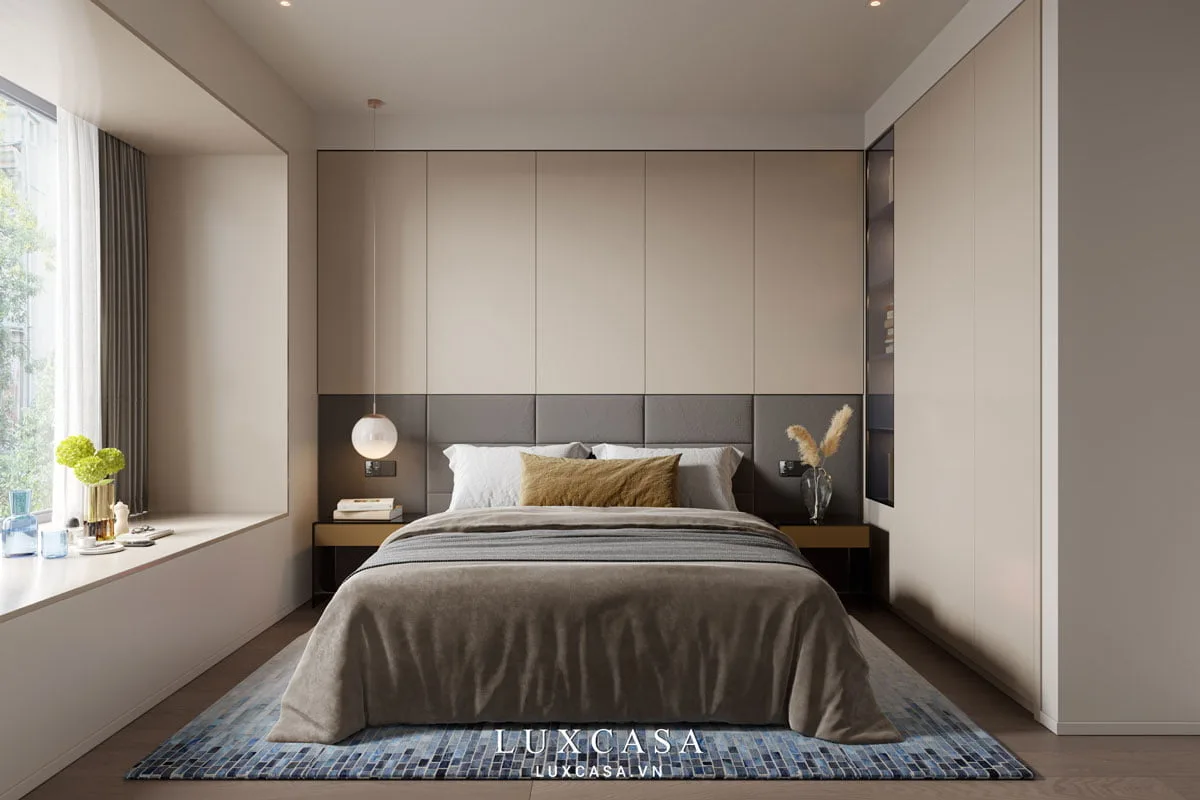 Khu vực phòng ngủ chung cư hiện đại thông minh