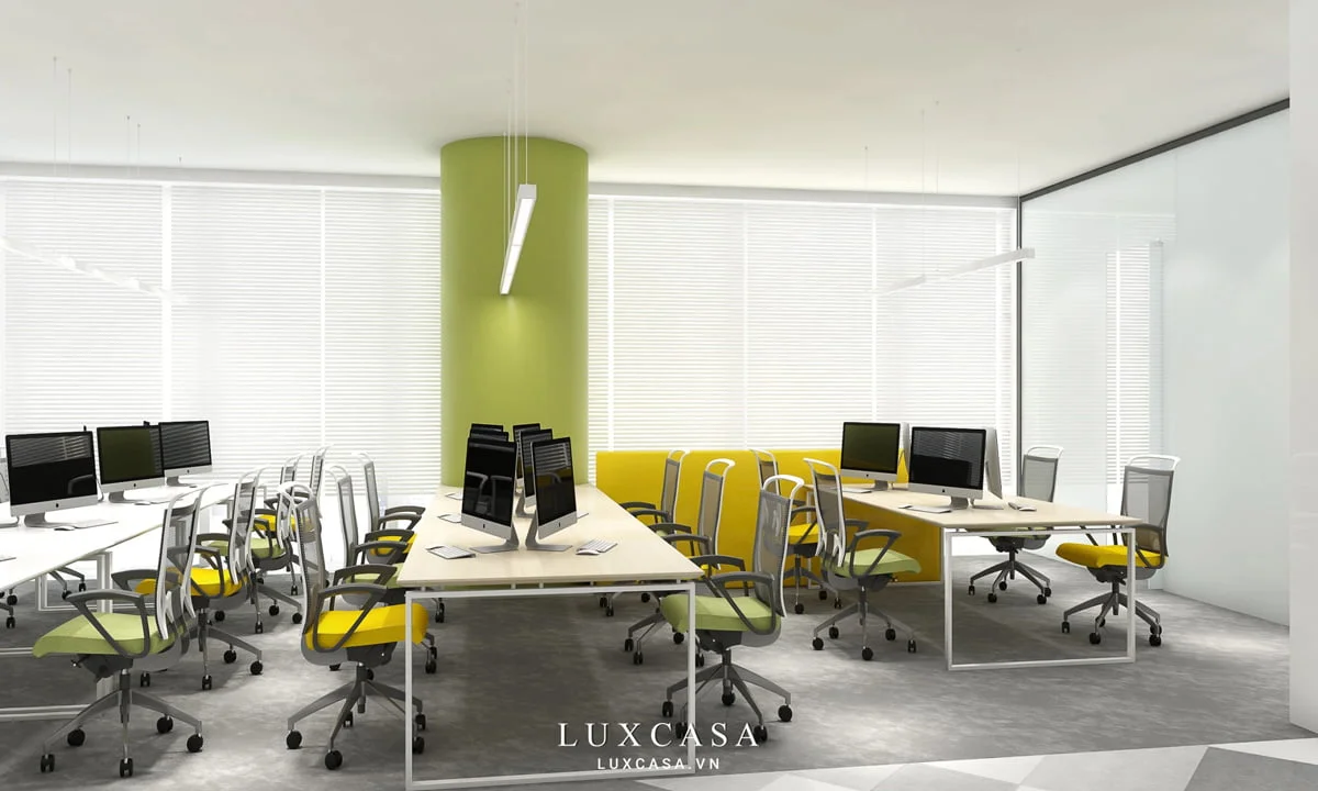 Màu sắc trong tiêu chuẩn thiết kế văn phòng ảnh hưởng đến tâm trạng làm việc