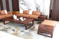 Ghế sofa gỗ óc chó SG01