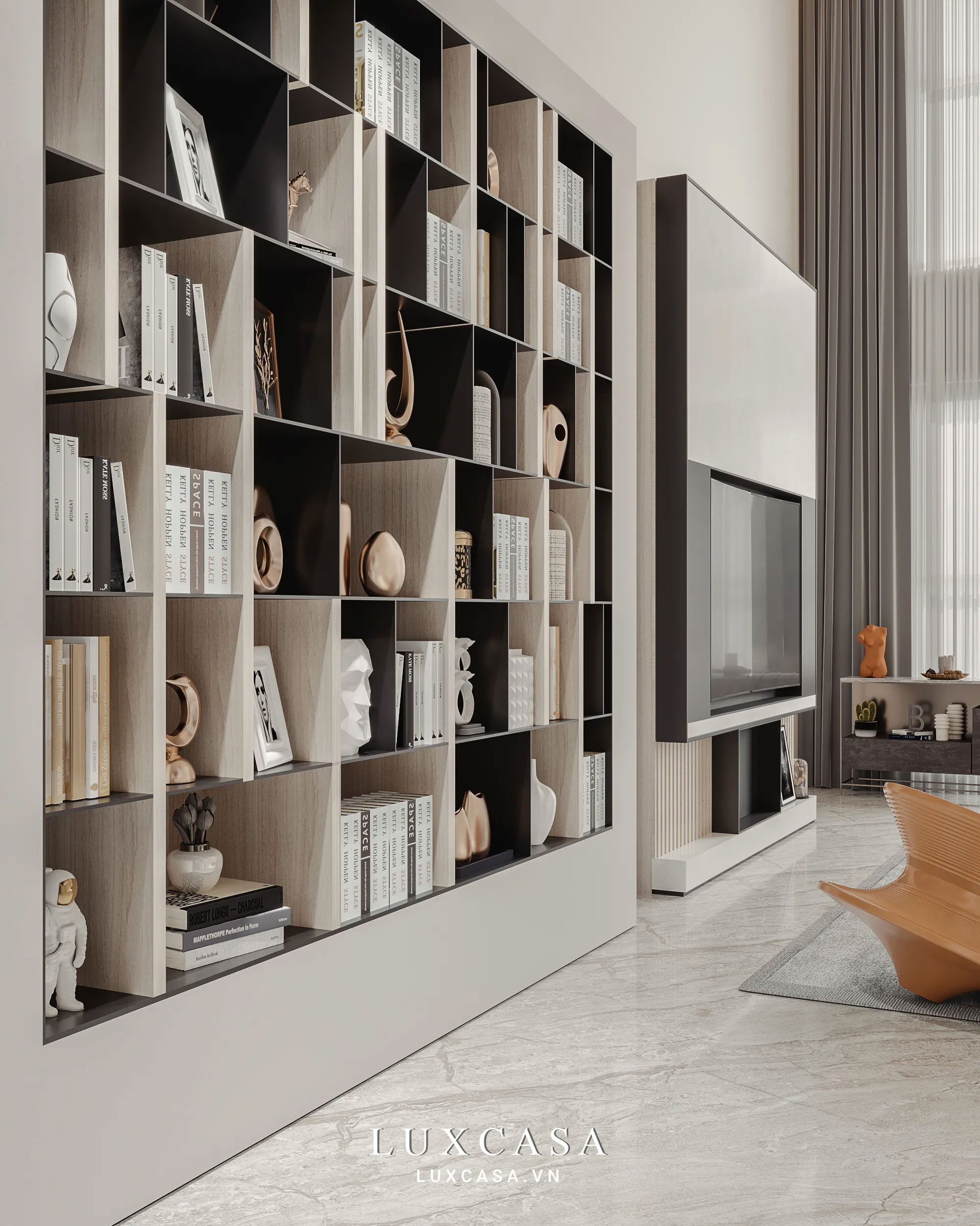 Góc trang trí phòng khách căn hộ penhouse