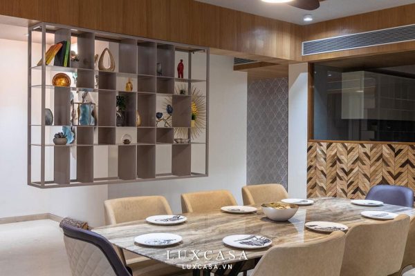 Phòng ăn chung cư gỗ