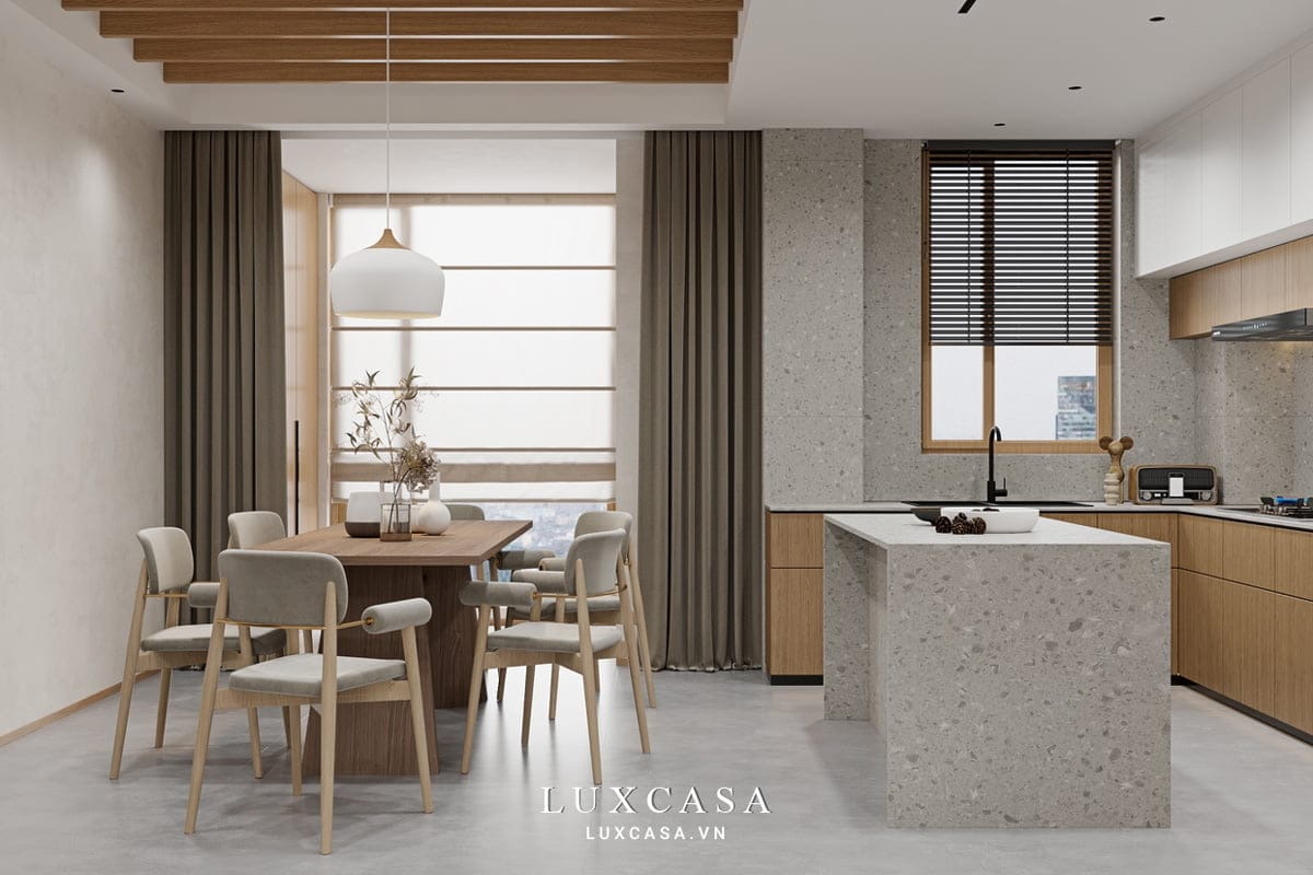 Phòng ăn chung cư phong cách Nhật Bản