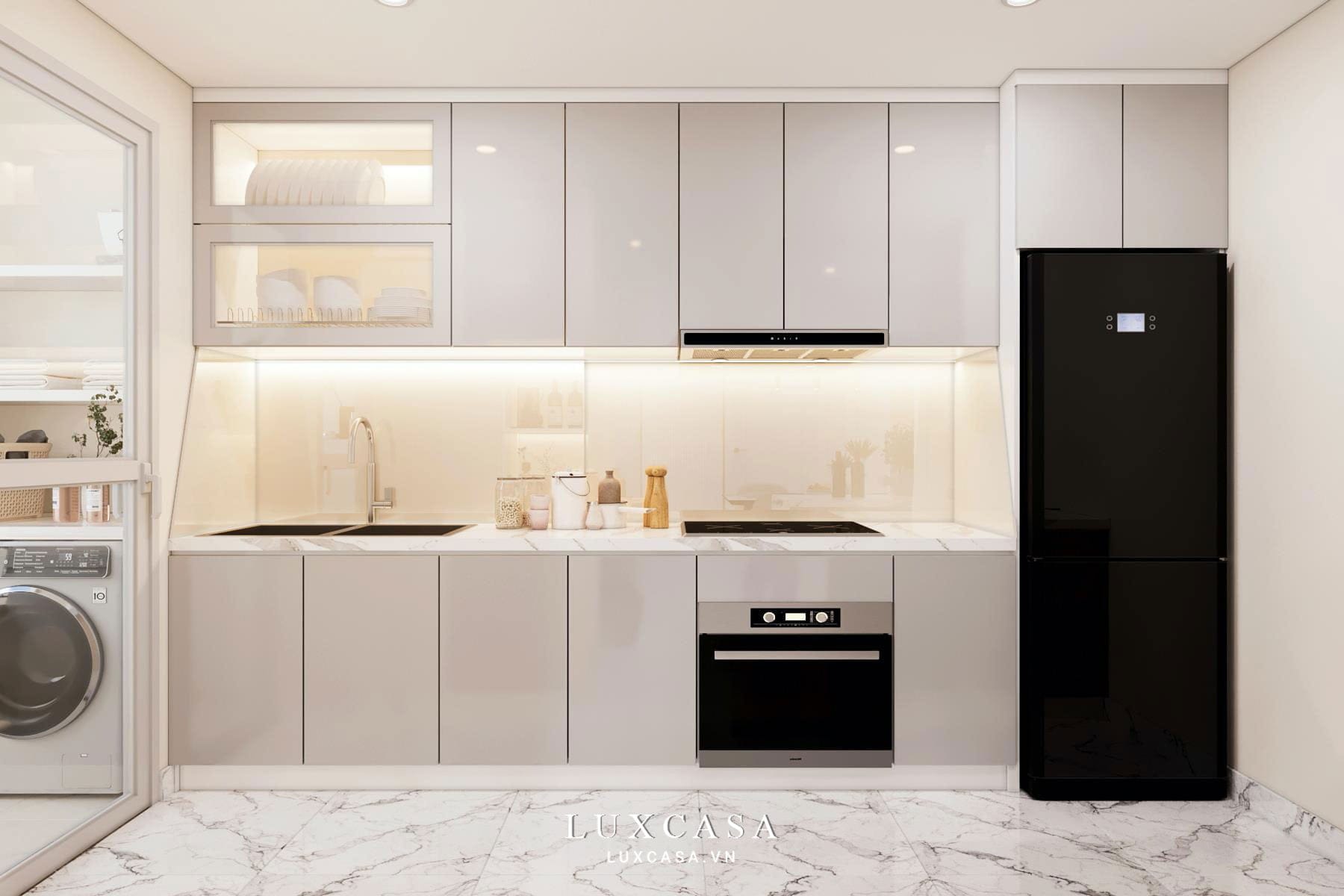 Phòng bếp chung cư hiện đại 2pn 70m2