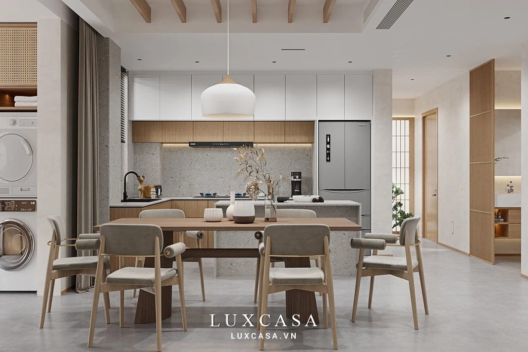 Phòng bếp chung cư phong cách Nhật Bản