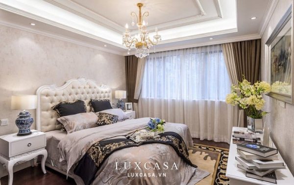 Phòng ngủ thứ 2 chung cư Tân cổ nhà chú Thái