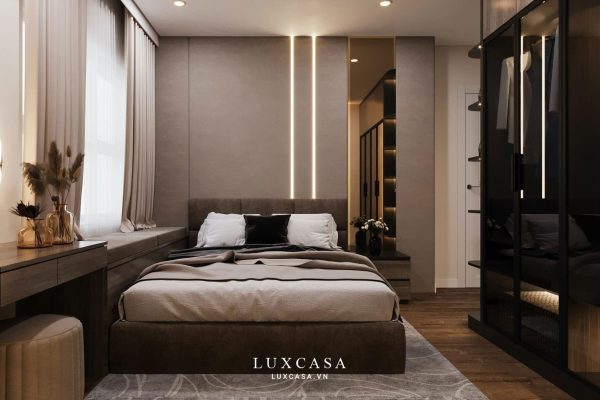 Phòng ngủ thứ 2 chung cư hiện đại 70m2 2pn