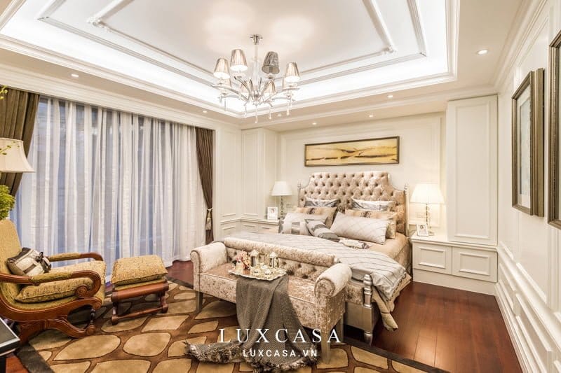 Phòng ngủ thứ 3 chung cư tân cổ nhà chú Thái