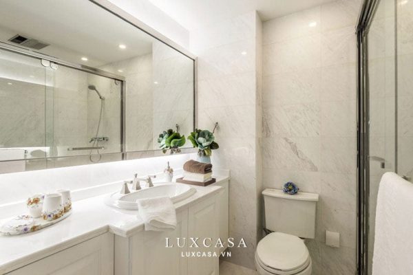 Phòng tắm chung cư Tân cổ nhà chú Thái