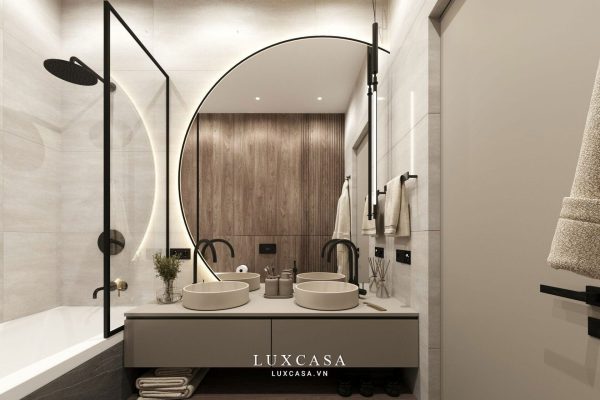 Phòng tắm chung cư nhà anh Trường