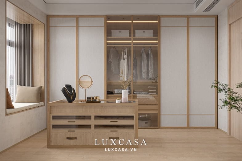 Phòng thay đồ chung cư phong cách Nhật