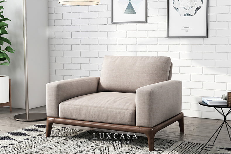 sofa gỗ bọc nỉ sg15