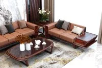 Ghế sofa gỗ óc chó SG04