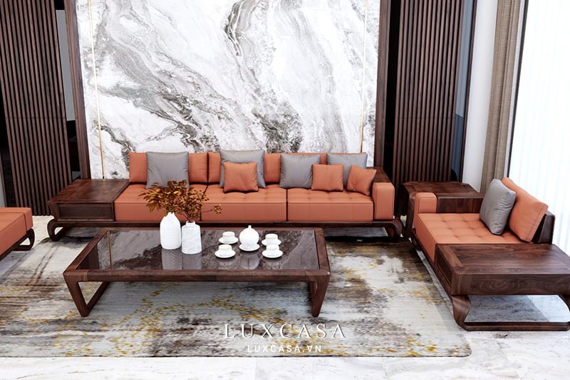 Bộ sofa gỗ óc chó SG03