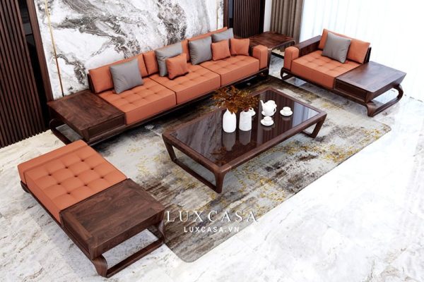 Bộ sofa gỗ óc chó SG03