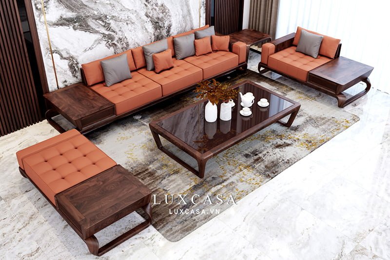 Bộ sofa gỗ óc chó SG03