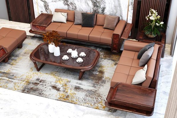 Ghế sofa gỗ óc chó SG04