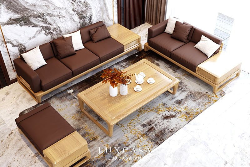 Ghế sofa gỗ sồi SG01
