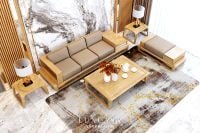 ghế sofa gỗ sồi SG02