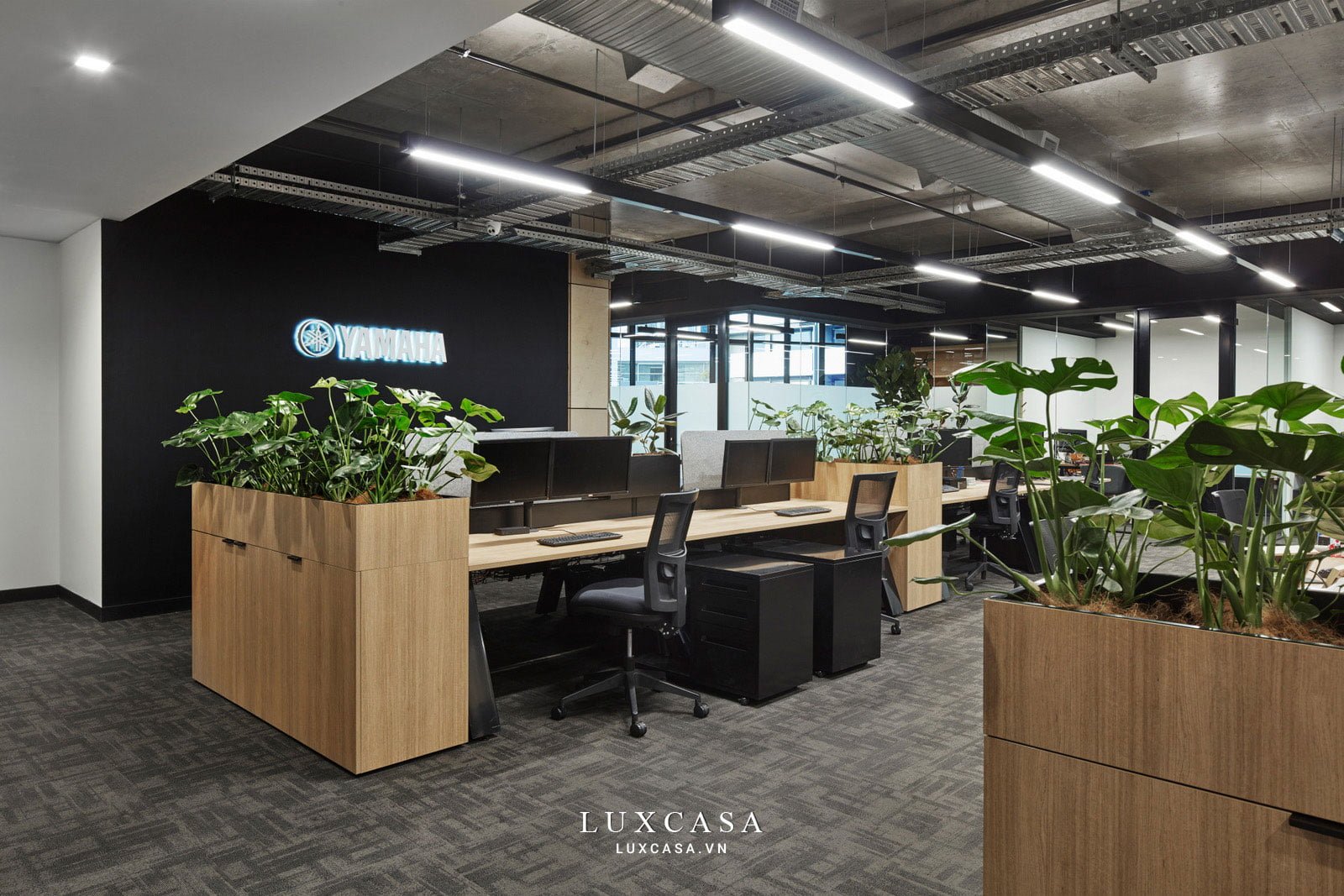 Thi công nội thất văn phòng làm việc chung Yamaha