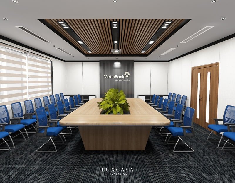Thi công phòng họp ngân hàng Vietinbank