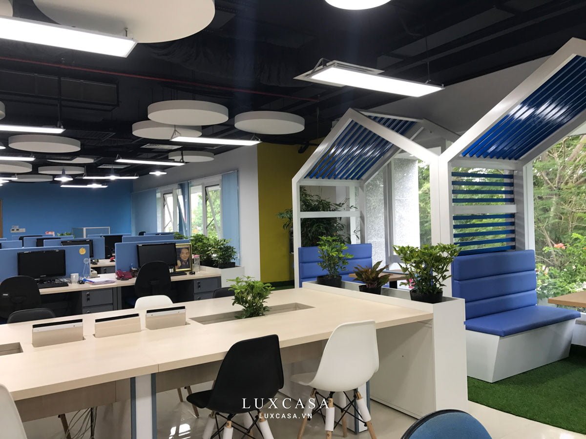 Thi công văn phòng không gian xanh