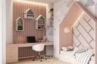 Thiết kế bàn học cho bé gái