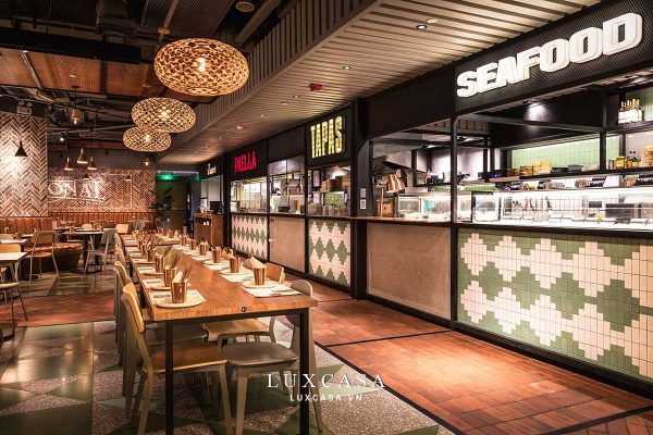 Thiết kế nội thất nhà hàng cao cấp mixed buffet