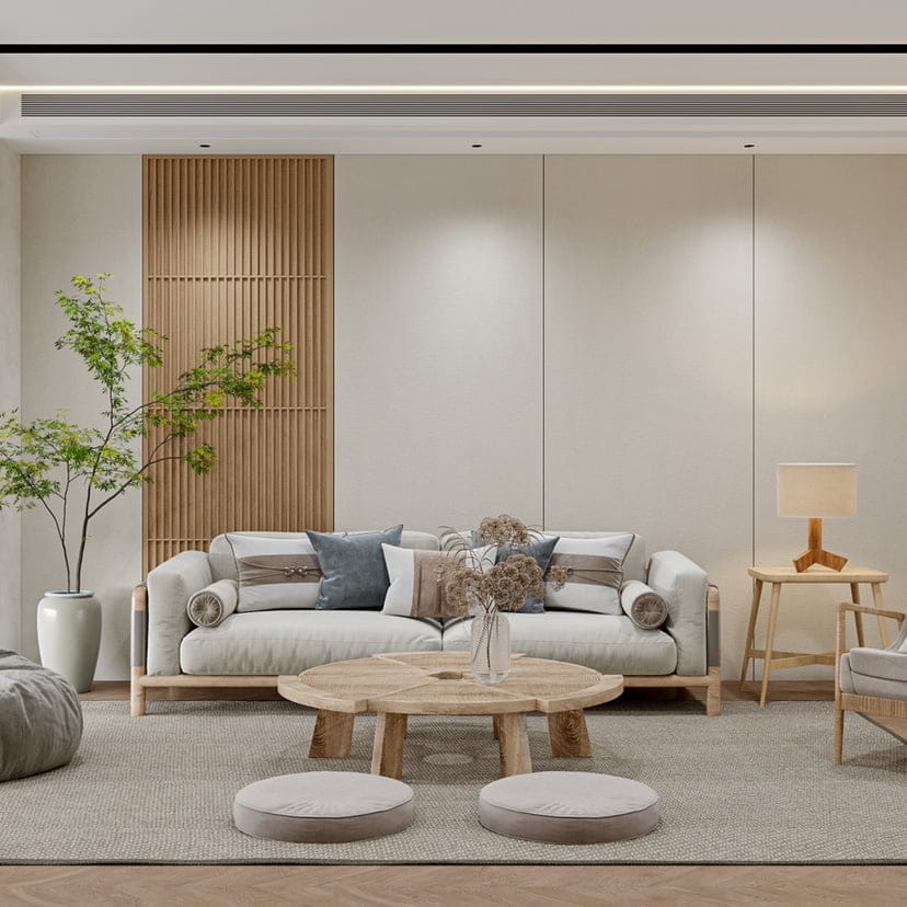 Dự án thiết kế chung cư phong cách Nhật Bản 1 Thiết kế nội thất chung cư phong cách Nhật