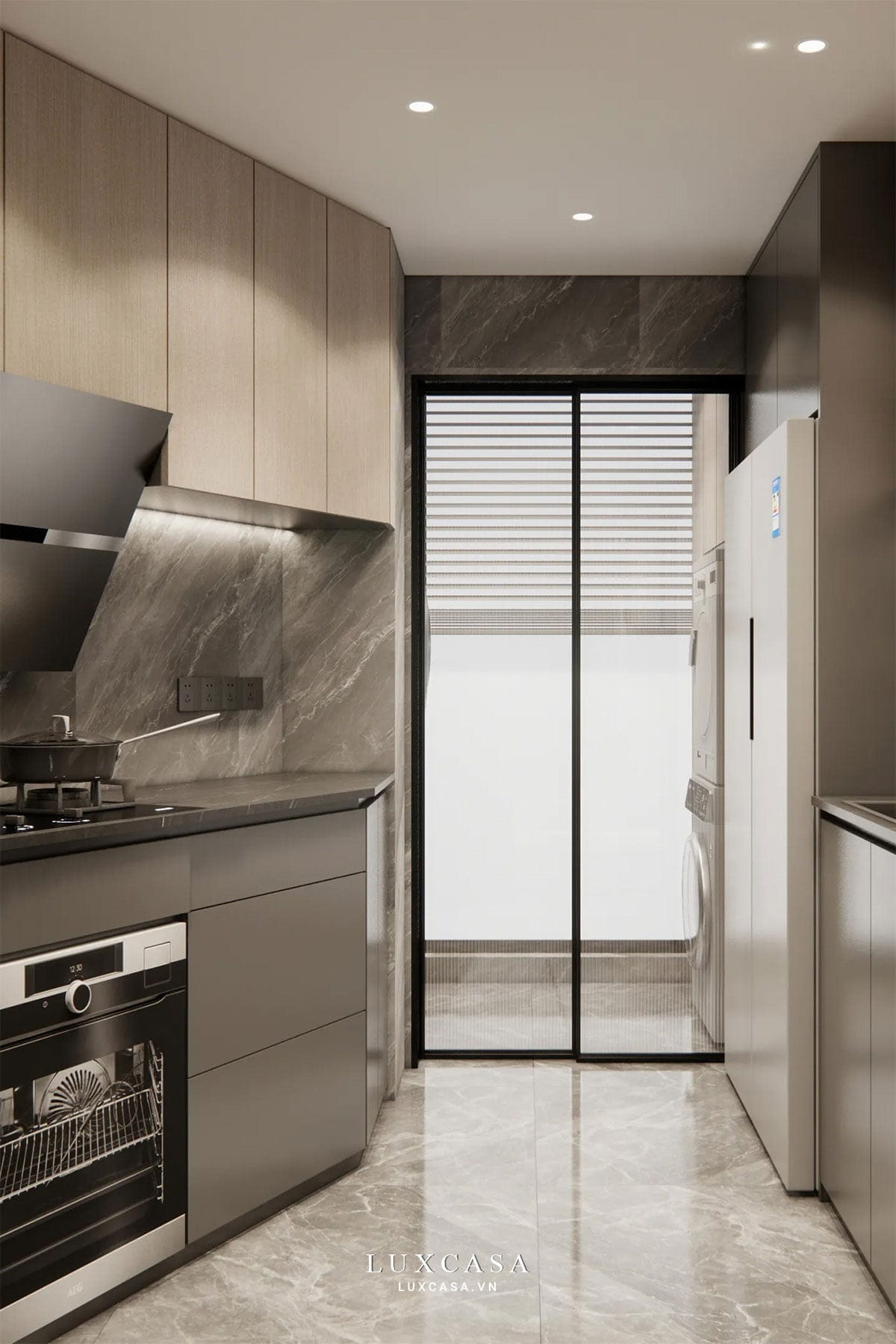 Mẫu thiết kế nội thất chung cư tối giản sang trọng NCC76 12 Thiết kế nội thất chung cư tối giản