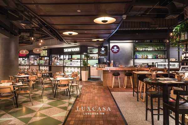 Thiết kế nội thất nhà hàng cao cấp mixed buffet