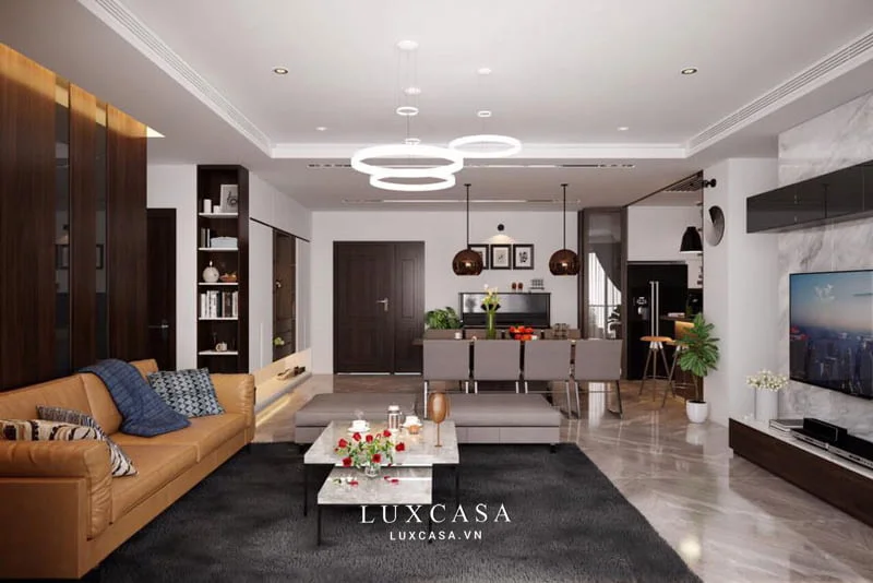 Dự án thiết kế nội thất chung cư hiện đại tại Hà Nội 1 Thiết kế nội thất chung cư NCC85