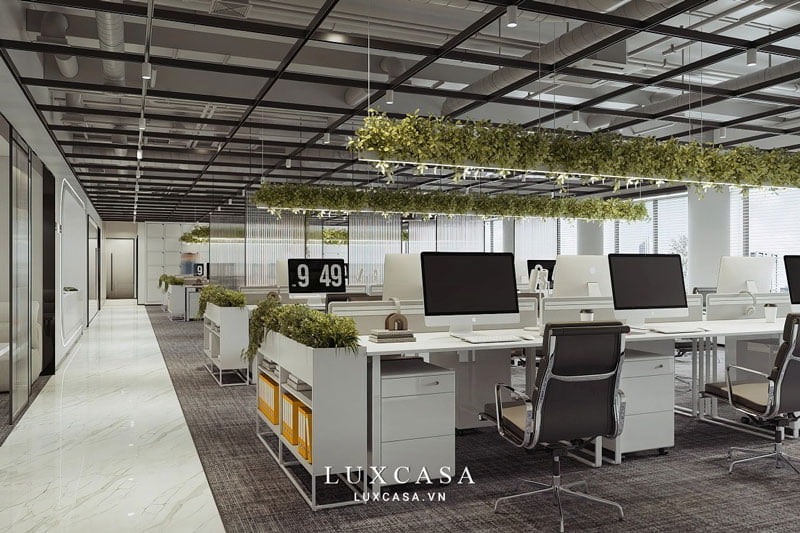 Thiết kế nội thất văn phòng làm việc không gian mở