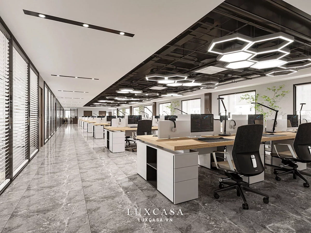 Thiết kế nội thất văn phòng phong cách tối giản