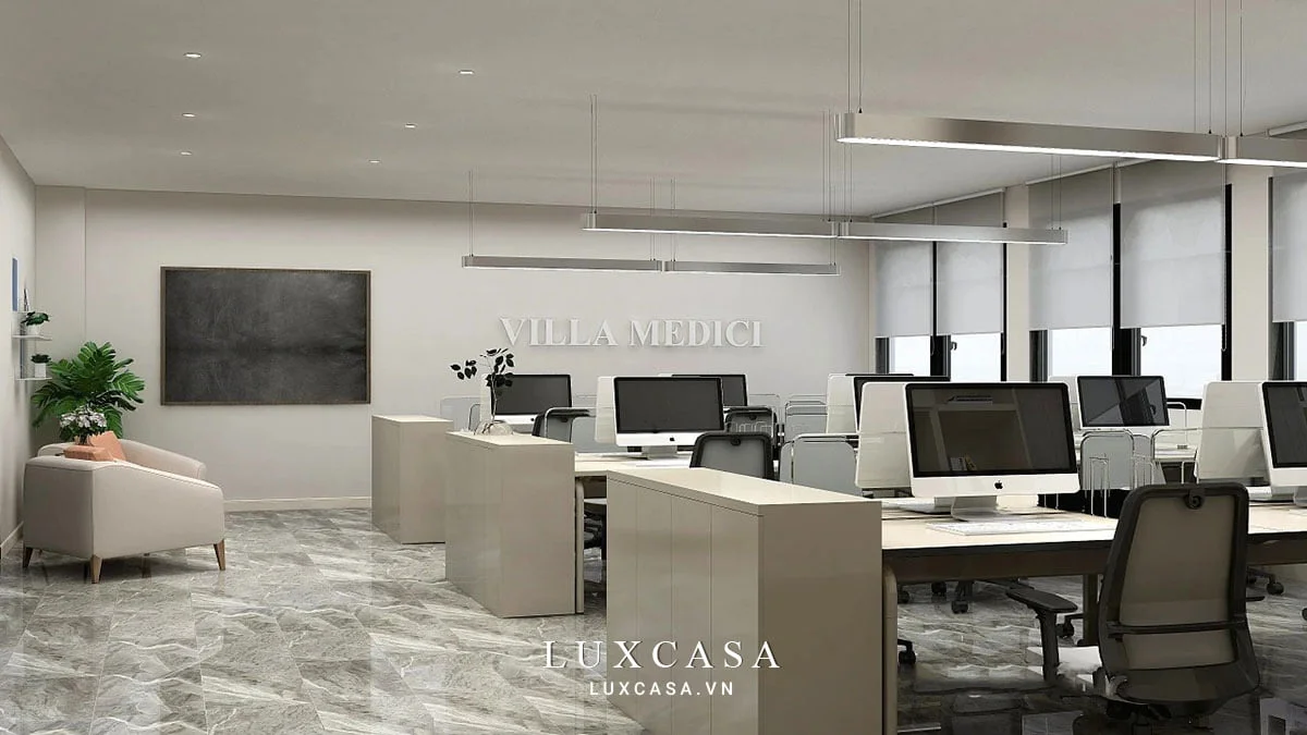 Thiết kế nội thất văn phòng phong cách tối giản