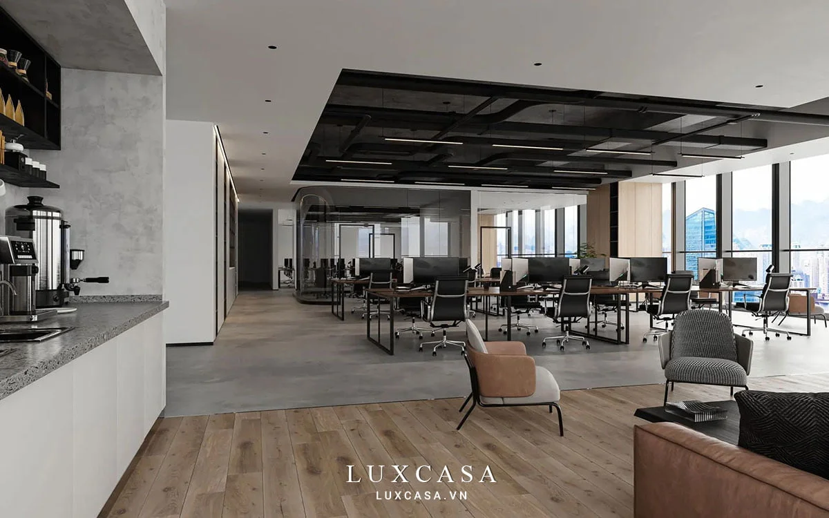 Thiết kế nội thất văn phòng phong cách tối giản