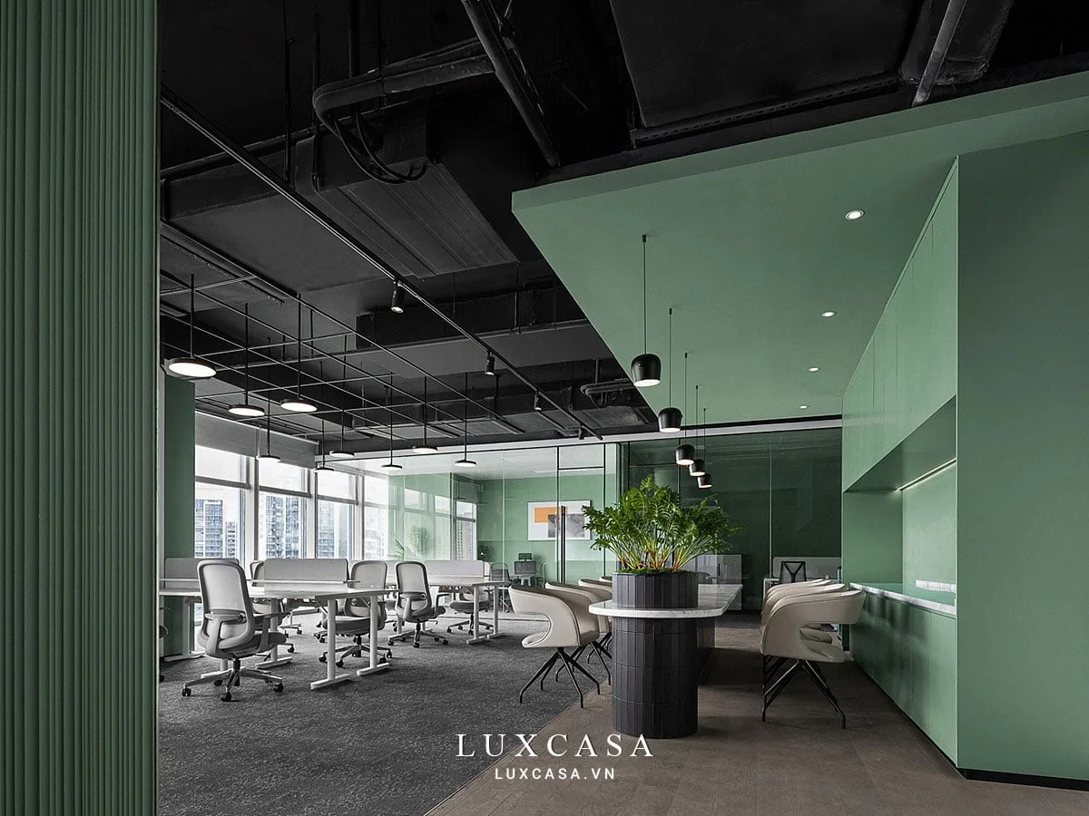 Thiết kế nội thất văn phòng phong cách tối giản