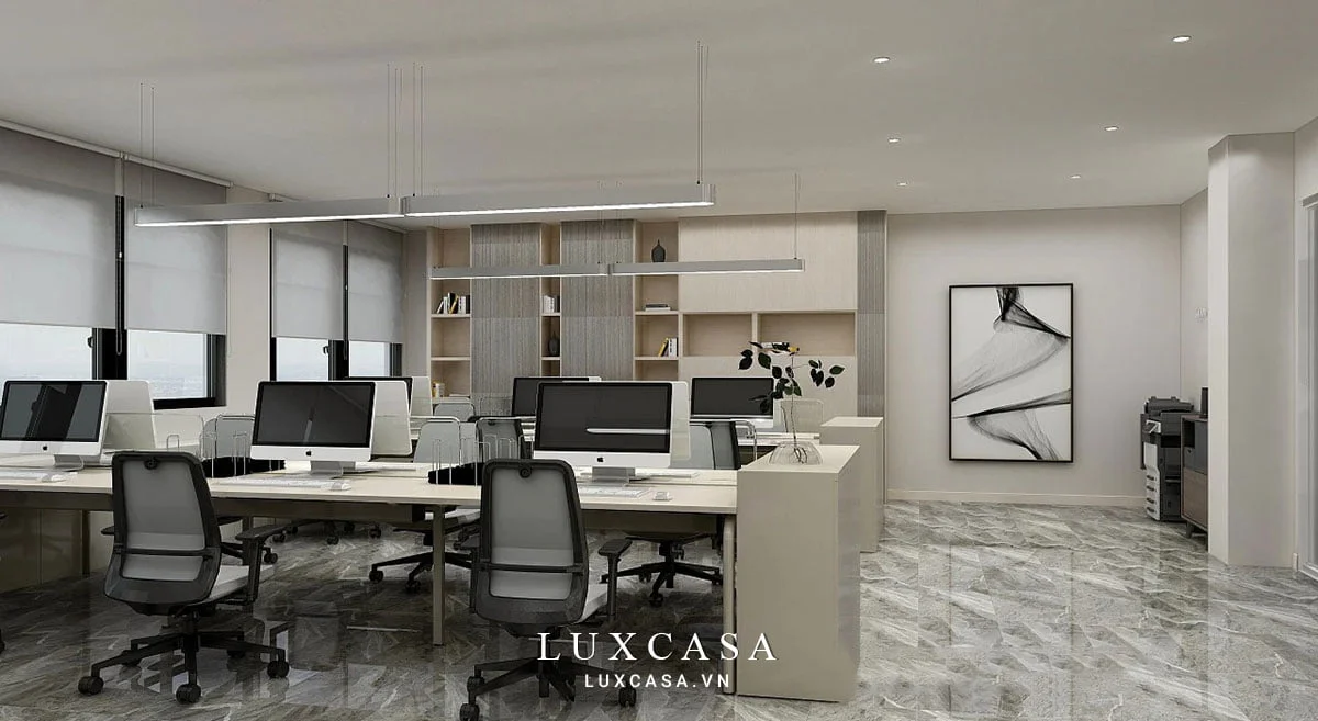 Thiết kế nội thất văn phòng phong cách tối giản