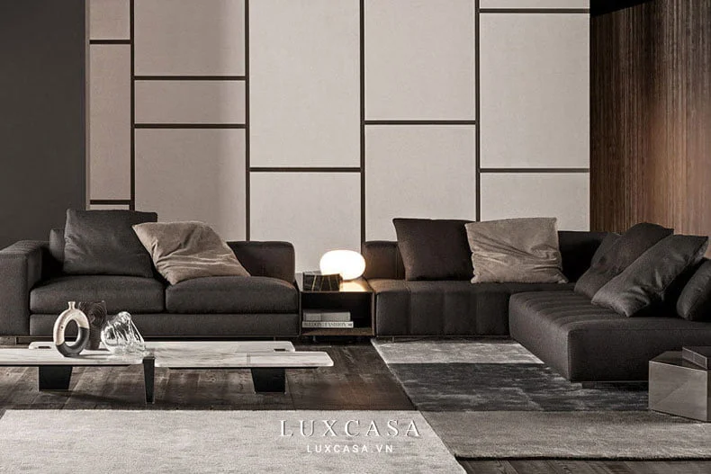 ghế sofa nỉ góc L SN13