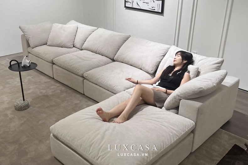 Ghế sofa góc bọc vải 