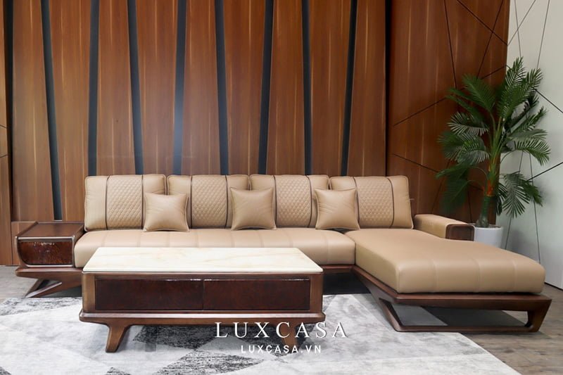 Ghế sofa màu vàng óc chó SG12